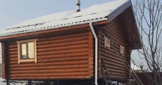 Баня из оцилиндрованного бревна под ключ в Нерюнгри - от 135018 рублей