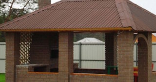 Беседка из кирпича под ключ в Нерюнгри цена от 3220 рублей - Строй-Нрю